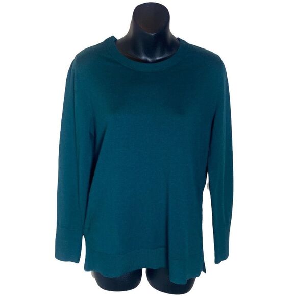 Banana republic xs extra fine merino wool long sleeved green sweater shirt brat - Picture 1 of 5
